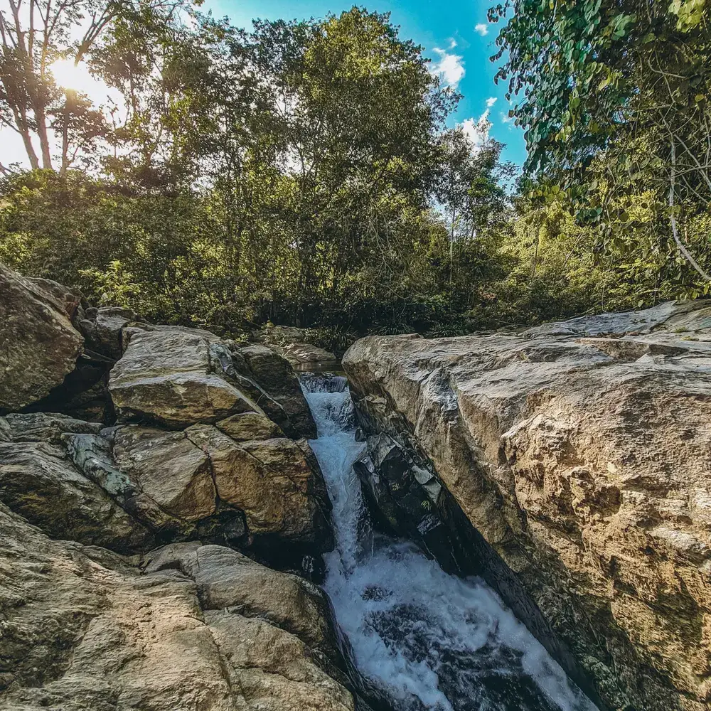 Waterfall between the rocks